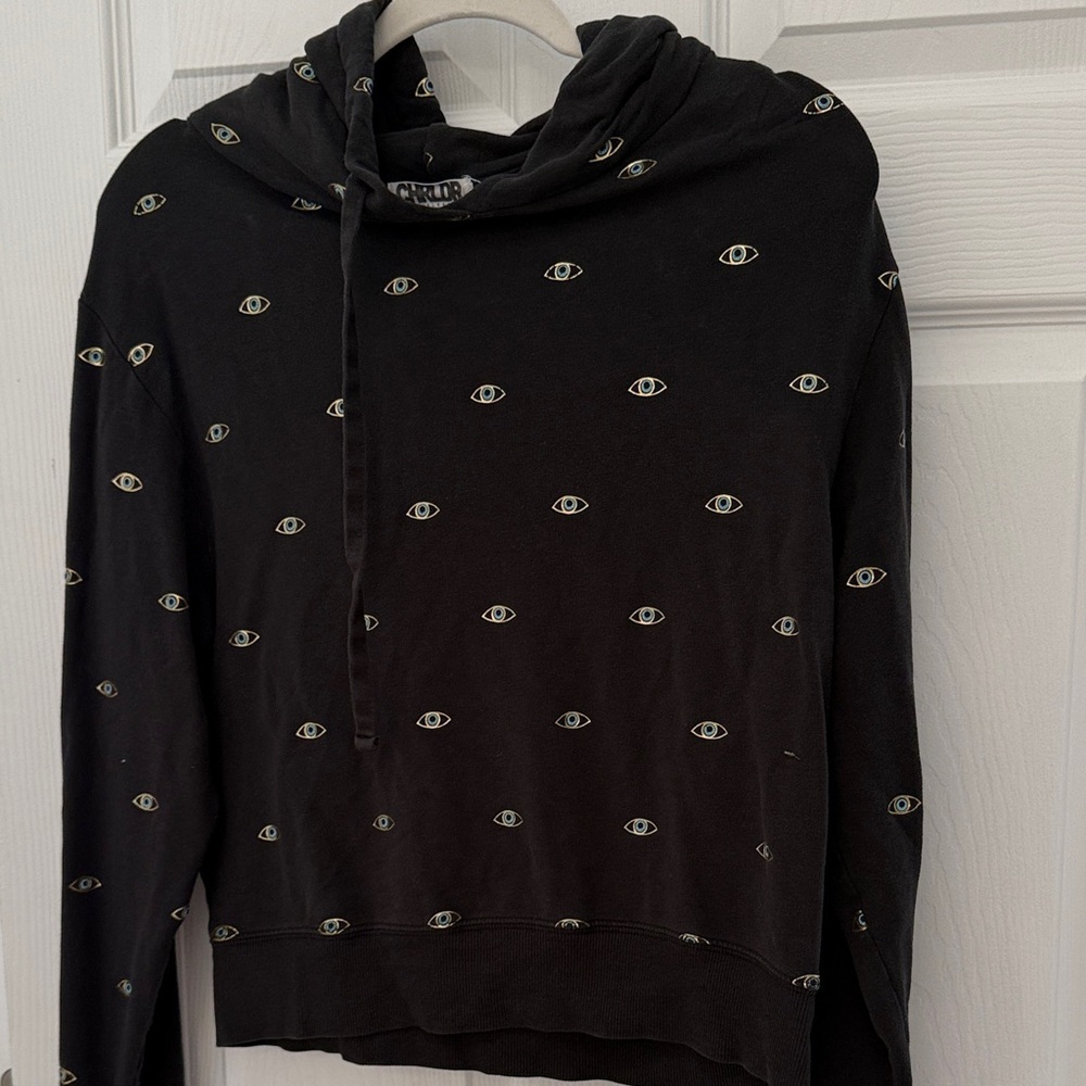 Black Hoodie with Evil Eyes